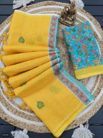 Linen Cotton Saree - Image 2