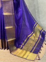Checked Silk Saree - Image 3
