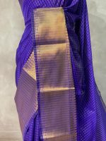 Checked Silk Saree - Image 4
