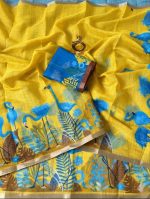 Linen Cotton Saree - Image 3
