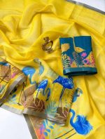 Linen Cotton Saree - Image 2