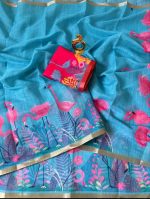 Linen Cotton Saree - Image 2