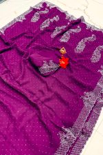Peacock Stone Work Saree