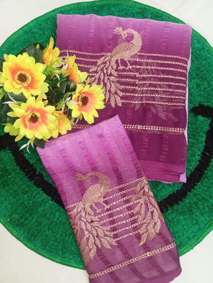 Popcorn Peacock Saree